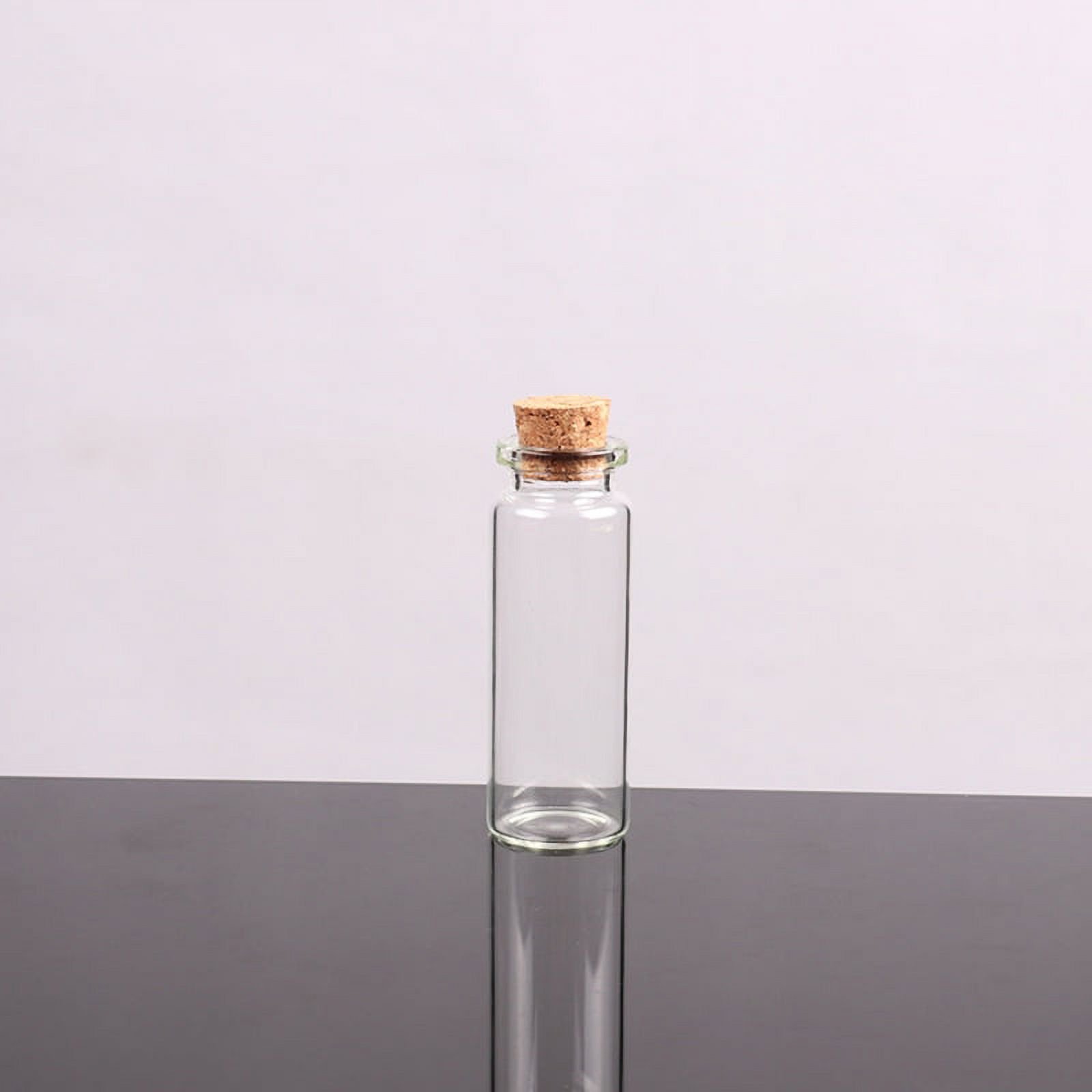 Small Bottles with Cork Stoppers Tiny Vials Small Clear Glass Jars Lids Storage